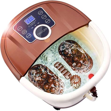 Foot Spa And Massager With Heater Heated Foot Spa Bath With 4 Motorized Taichi Massage Rollers