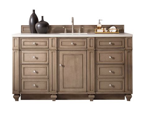 Lots of people have no idea the huge difference between your bathroom vanities and the bed room vanities. 60 Inch Single Sink Bathroom Vanity in White Washed Walnut