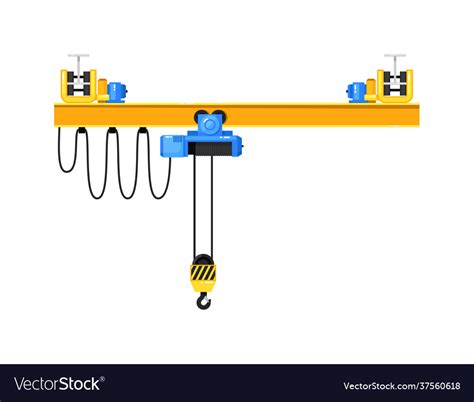 Automatic Crane Elevating Equipment Isolated Vector Image