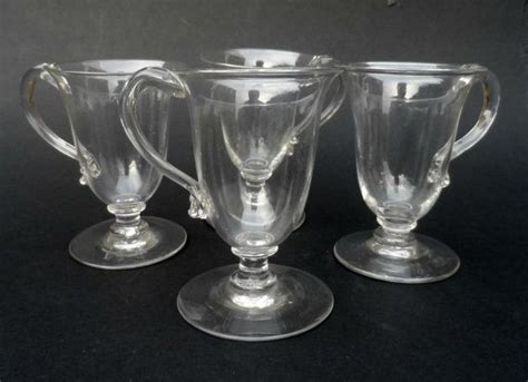 Antique Custard Cups Set Of 4 19th Century Victorian