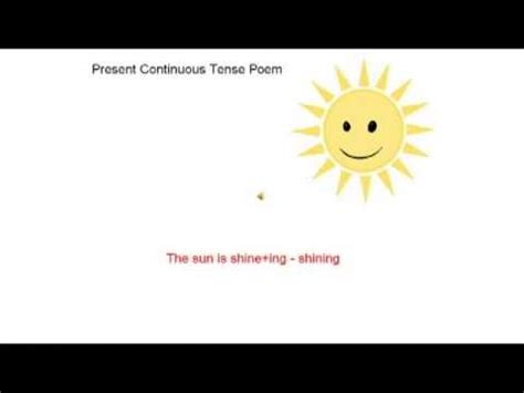 Present Continuous Poem YouTube