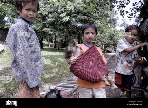 Child Street Beggars In Phnom Penh Cambodia S E Asia