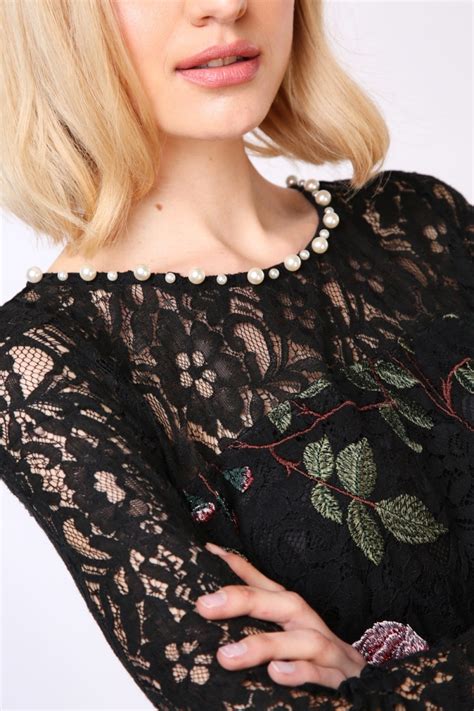 large flower embroidered lace dress just 7