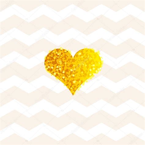 Golden Glitter Heart Stock Vector Image By ©