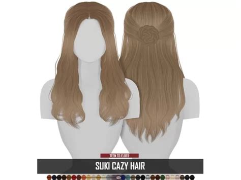 Redhead Sims Cc Cazy Mignight Wish Hair Mesh Edit Conversion Sims 4
