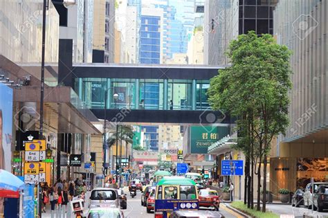 The Queens Road Central Hong Kong At Day Time Central Hong Kong