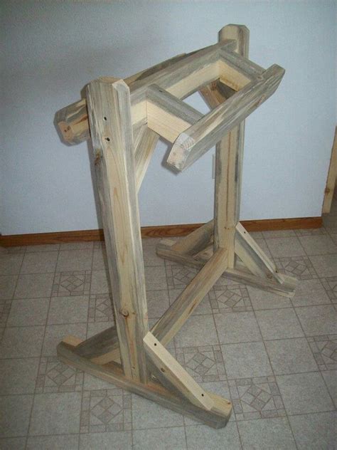 .wood saddle stand plans me to get the 8 you potty salve the wood for the top from pallets eastern previous postdiy diy wooden marble run wooden pdf woodworking 45 degree joint next postdiy. Saddle Stand with blue stain. | Saddle stands. | Pinterest ...