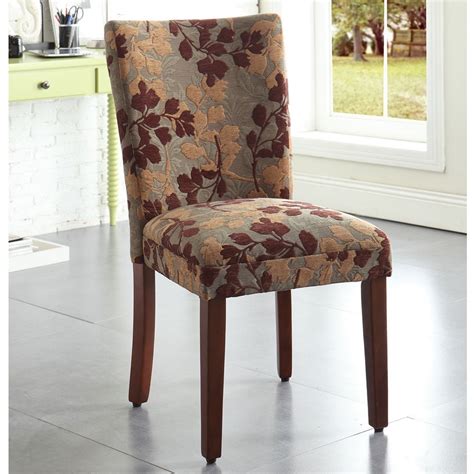 Upholstered Dining Chair Parsons Armless Brown Design Accent Table Seat