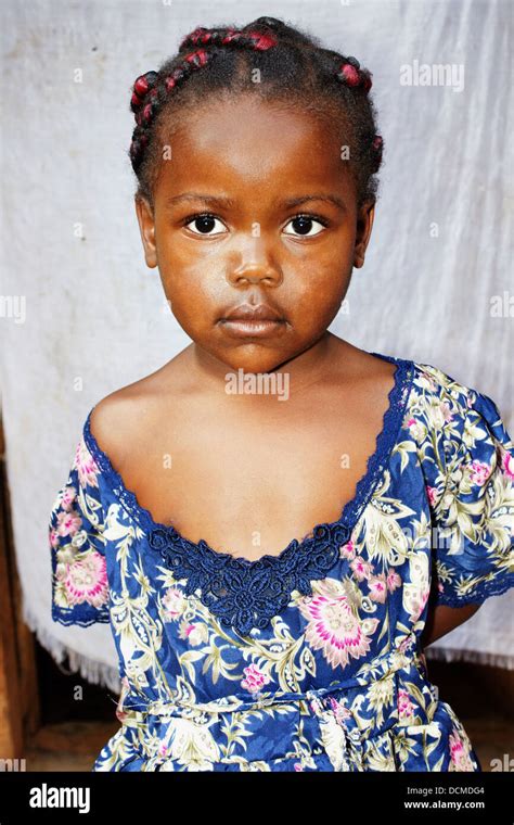 Portrait Of A Very Cute Little African Girl Stock Photo Alamy