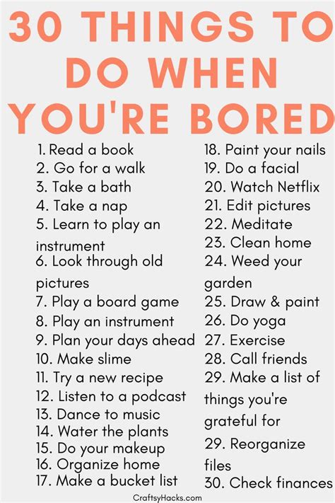 30 Things To Do When Youre Bored Fun Stuff To Do At Home Bored Jar