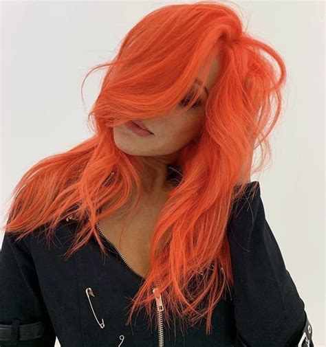 Neon Hair Color Hair Color Orange Hair Dye Colors Hair Inspo Color