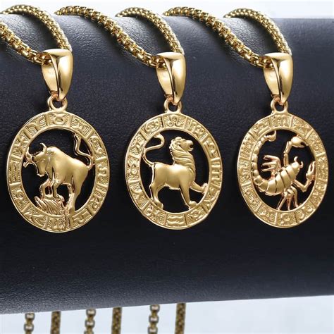 Zodiac Necklace Gold Filled Horoscope Sign Symbols Custom Etsy
