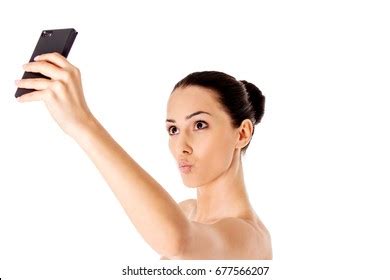 Nude Beautiful Woman Taking Selfie On Stock Photo Shutterstock