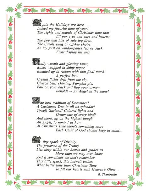 Beautiful Christmas Poems