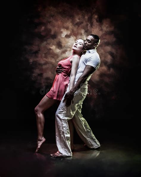 Young And Couple Dances Caribbean Salsa Stock Image Image Of Dance