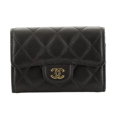 Chanel black caviar wallet coin purse card holder 100% authentic with card. Chanel Classic Flap Card Holder Quilted Lambskin at 1stdibs
