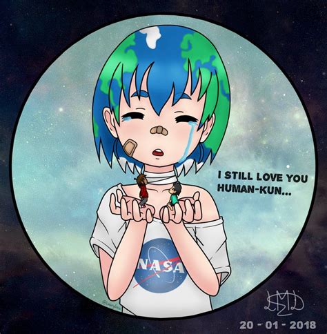 Earth Chan Digital Fanart By On