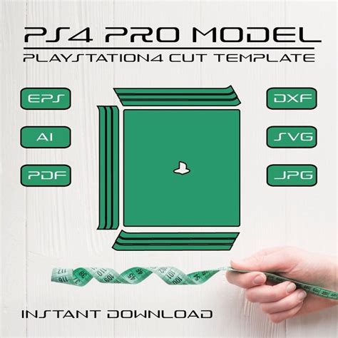 Ps4 Pro Model Cut Template Playstation4 Skin Cutting Template Etsy