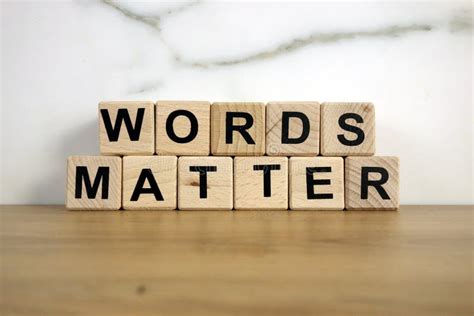 Text Words Matter From Wooden Blocks Stock Image Image Of Quote