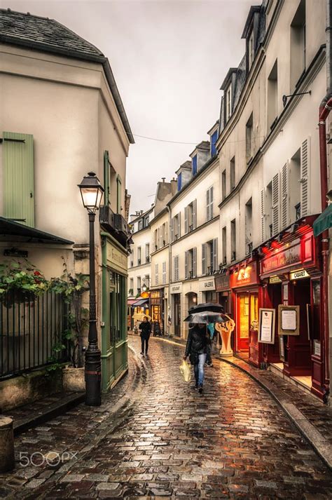 A Rainy Street In Paris Rainy Street Rainy Paris Paris Roads