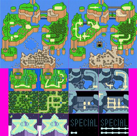 Super Mario World Map Sprites