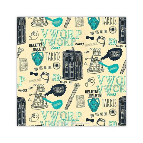 Doctor Who Handmade Elements Square Art Print
