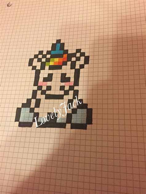 Le pixel art licorne permet aux enfants de reproduire un modèle de dessin facilement ! Petite licorne #pixelart | Pixel art et Licorne