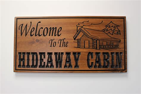 Personalized Cabin Sign For Cabin Decor Cabin Wood Sign Welcome To Our