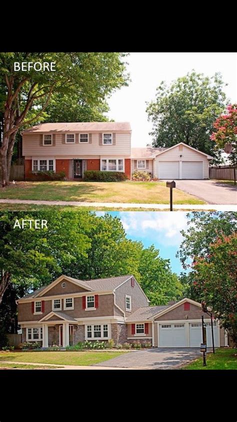 Exterior transformation | Home exterior makeover, House exterior, Exterior remodel