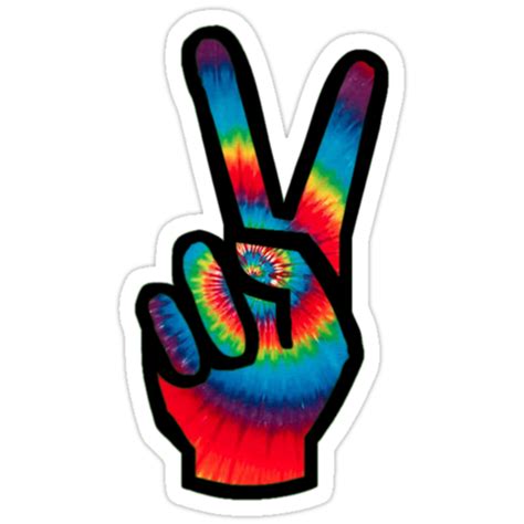 Peace Sign Tie Dye Stickers By Bluewalldesigns Redbubble
