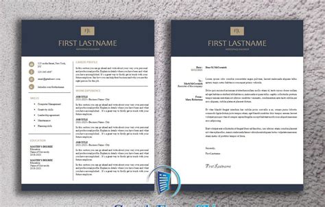 professional cv resume template and matching cover letter get a free cv