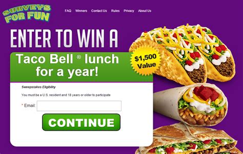 Taco bell gift card is a service introduced by the popular taco bell restaurant. Win Taco Bell Lunch For a Year! (US only) | Taco bell lunch, Free food samples, Lunch