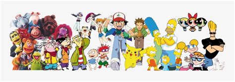 Collage Of 90s Cartoons Transparent Png 751x207 Free Download On