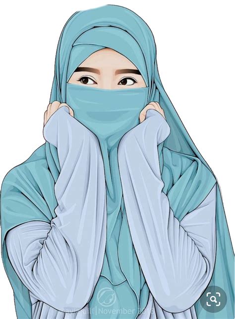 The image is png format with a clean transparent background. Kartun Akhwat Png | Jilbab Gallery