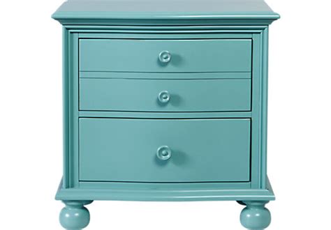 Keep essential items within arm's reach with this end table with storage. Seaside Blue/Green Nightstand - Traditional