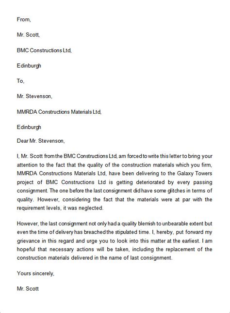 sample complaint letters  google docs ms word
