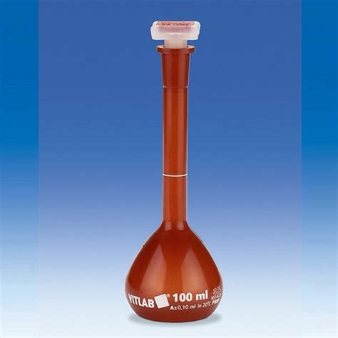 Volumetric Flask Uv Protect Pmp Class A With Pp Stopper Cc Imelmann
