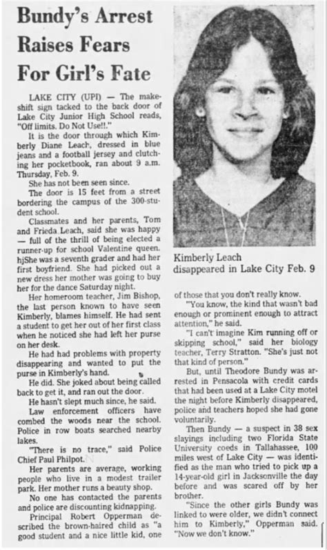 Kimberly Diane Leach Serial Killers Ted Bundy Victim