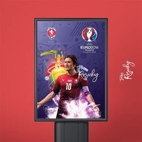 Euro 2016 Poster Uefa Euro 2016 Poster On Soccer Event Football