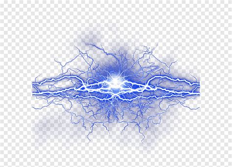 Free Download Blue Fresh Lightning Effect Element Blue Fresh Png