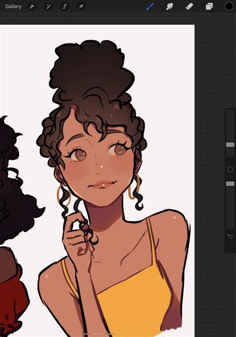 Ghada ♥ غادة On Twitter Drawings Of Black Girls Curly Hair Drawing