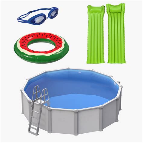 Cleaning accessories are essential for cleaning the bottom and walls, as only the impurities floating on the this cannot be said to be useful only for swimming pools, but ideally it can be applied here. Swimming pool accessories 3D model - TurboSquid 1493666