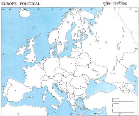 Political Map Of Europe Blank Map Of Europe With Countries And