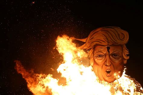 Youre Fired Trump Effigy Feels The Heat On Uk Bonfire Night Abs