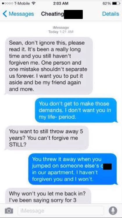 Text Messages Between A Man And His Cheating Fiancée Over Five Years