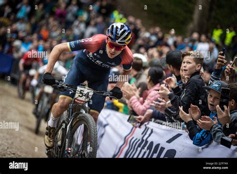 Thomas Pidcock Of Great Britain Win The Second Round Of Mtb World Cup In Albstadt Germany May