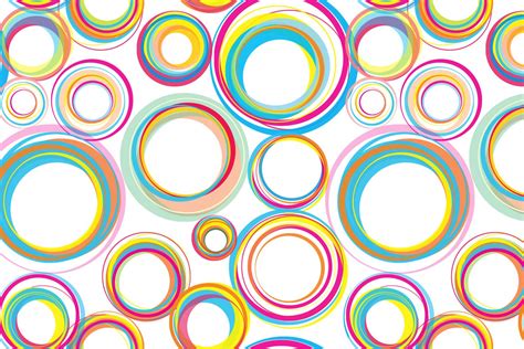 Colourful Circles Print A Wallpaper