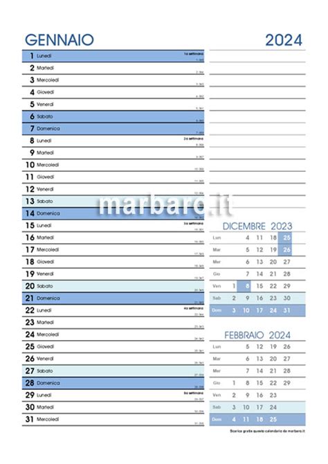 Calendario Mensile In Pdf Stampabile Scegli E Scarica Ora