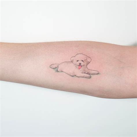 🐶🌱 Soltattoo솔타투 Small Dog Tattoos Dog Tattoos Poodle Tattoo