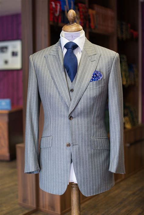 Pinstripe Suit For The Groom Grey Pinstripe Suit Pinstripe Suit Designer Suits For Men